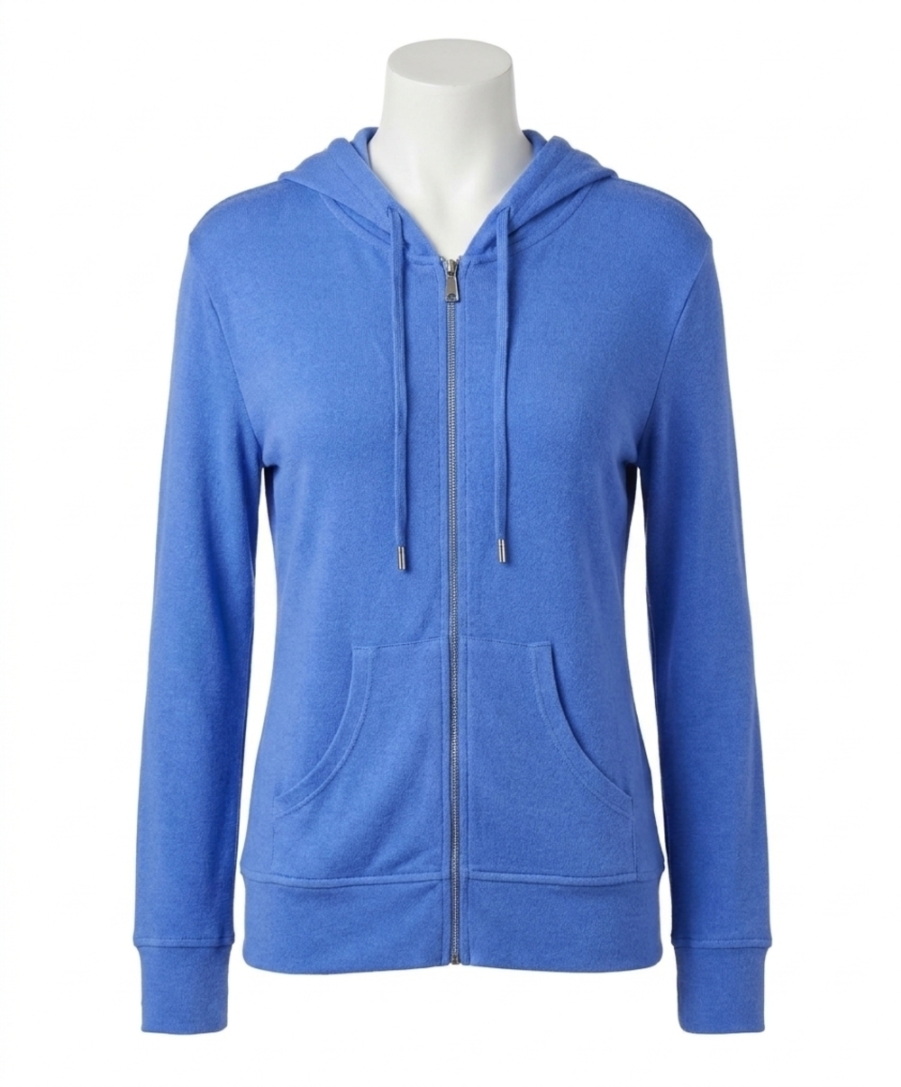 NEW FRENCH KYSS zip hoodie with pockets in peri